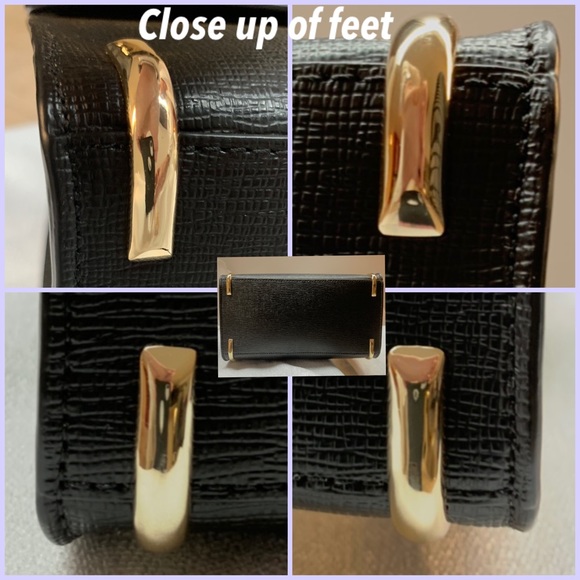 Henri Bendel Jet Black Waldorf Top Handle Satchel. - Picture 3 of 8